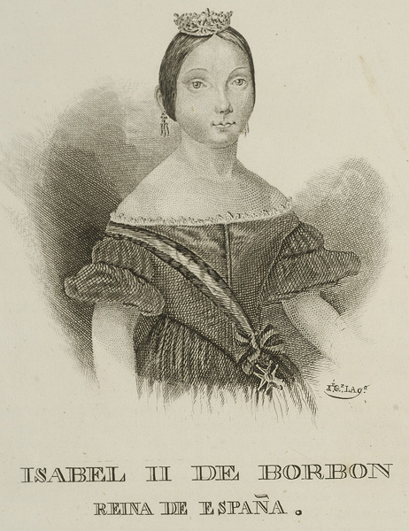  Isabel II de Borbón reina de España 