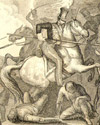 "Parte de la accin de Villarobledo." (Part of the action at Villarobledo) (Detail)