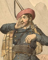 "Infantry of the line = Soldat d'infanterie de ligne carliste" (Detail)